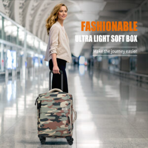 Fashion camouflage soft-sided lightweight multi-functional luggage 18.5"